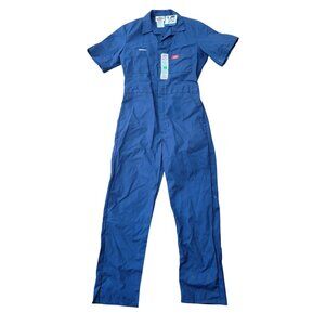 Vintage Dickies 36 Short Sleeve Navy Blue Coverall Work Mechanic Jumpsuit Deadst